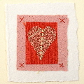 White Heart valentines card