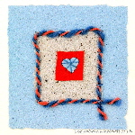 Blue Heart - Hand made Valentine Card