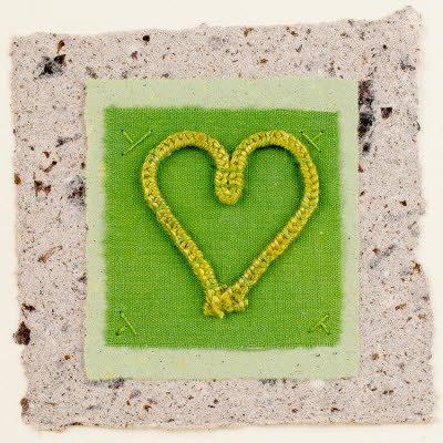 Green Heart valentine card